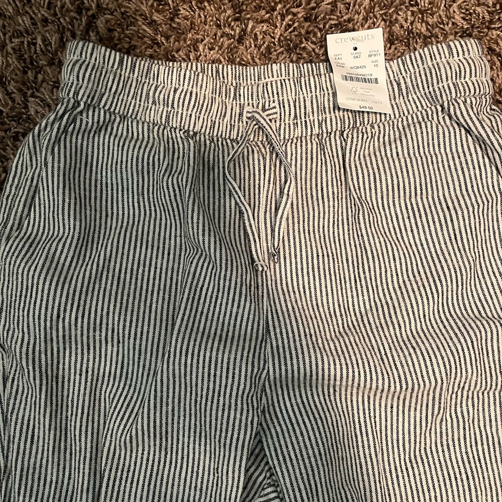 Crewcuts Black and White Striped Trousers